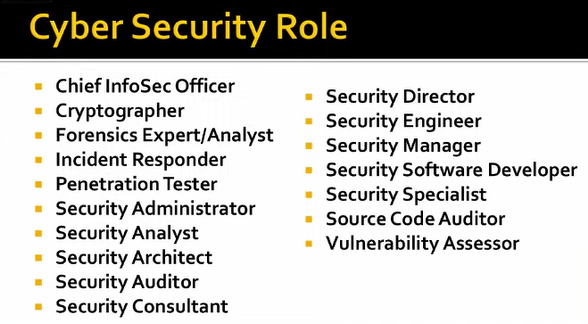 cybersecurity role